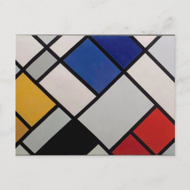 Piet Mondrian Modern Art Vykort (Framsida)