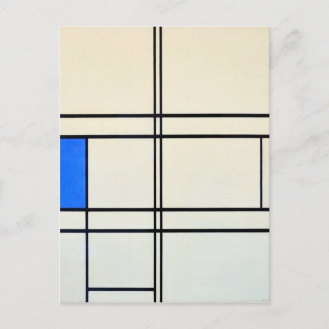 Piet Mondrian Modern Art Vykort (Framsida)