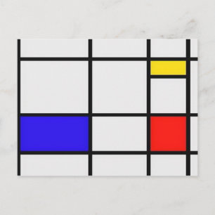 Piet Mondrian Modern Art Vykort