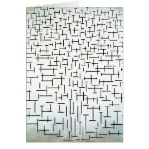 Piet Mondrian modern konst Hälsningskort