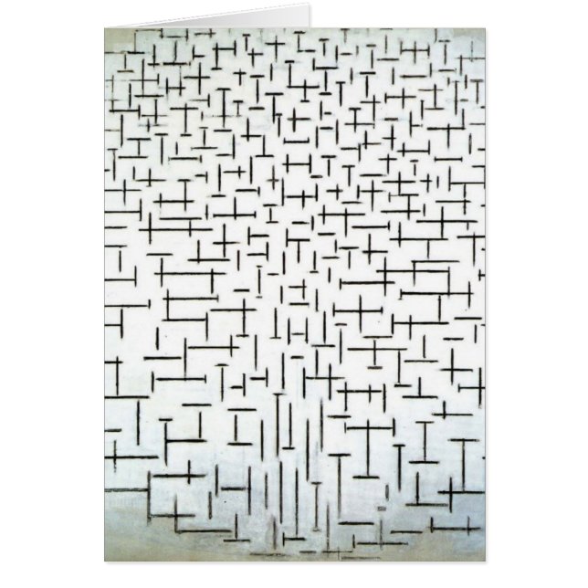 Piet Mondrian modern konst Hälsningskort (Framsidan)