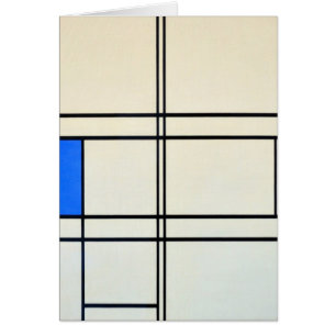 Piet Mondrian modern konst Hälsningskort