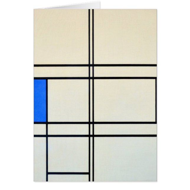 Piet Mondrian modern konst Hälsningskort (Framsidan)