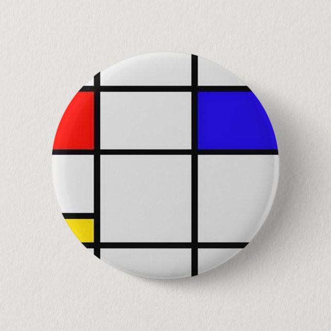Piet Mondrian modern konst Knapp (Framsida)
