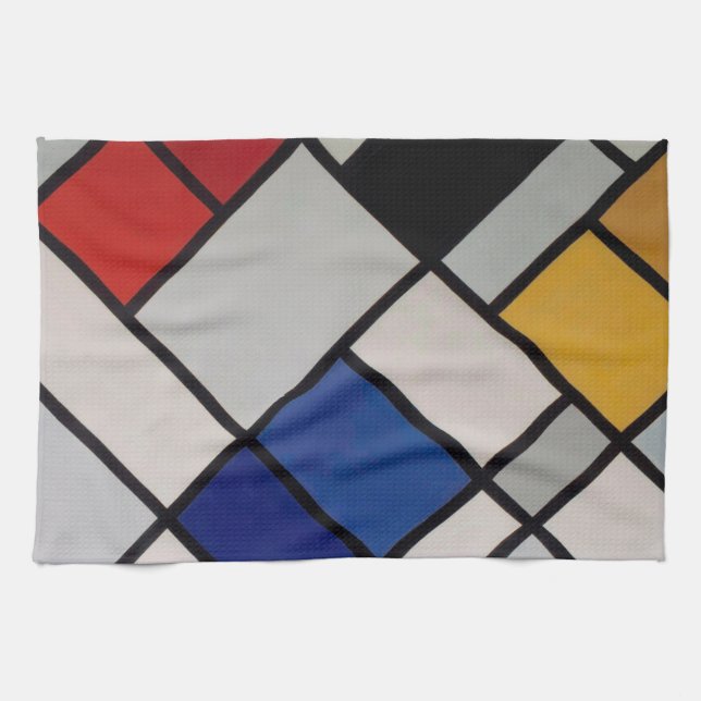 Piet Mondrian modern konst Kökshandduk (Horisontell)