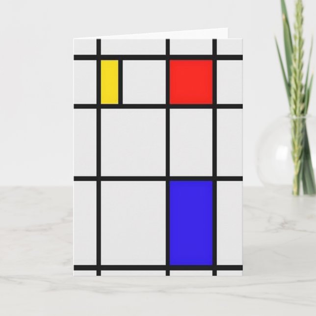 Piet Mondrian modern konst Kort (Framsida)