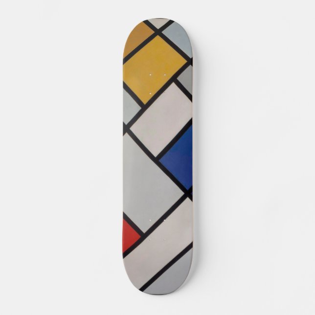Piet Mondrian modern konst Skateboard Bräda 19,5 Cm (Framsida)