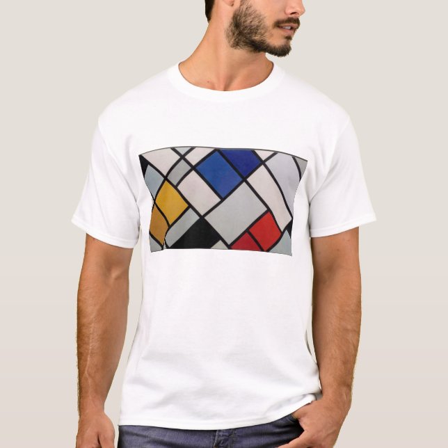 Piet Mondrian modern konst T Shirt (Framsida)