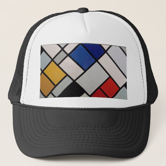 Piet Mondrian modern konst Truckerkeps (Framsida)