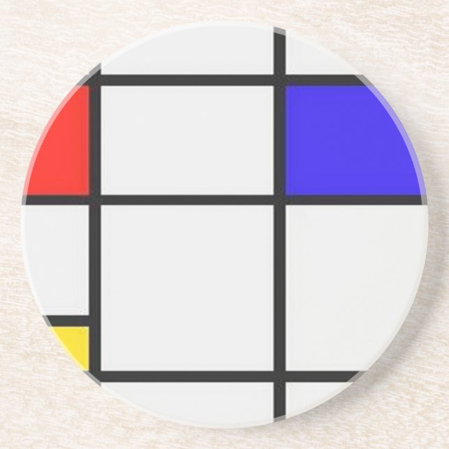 Piet Mondrian modern konst Underlägg (Framsidan)