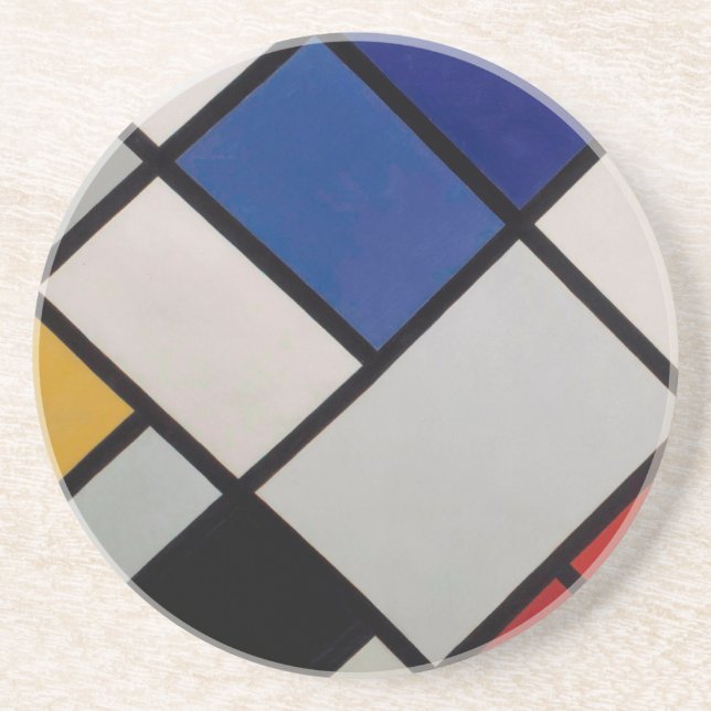 Piet Mondrian modern konst Underlägg Sandsten (Framsidan)