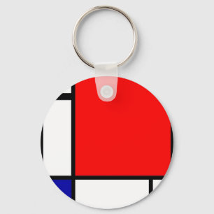Piet Mondrian - Neoplastic konst Nyckelring