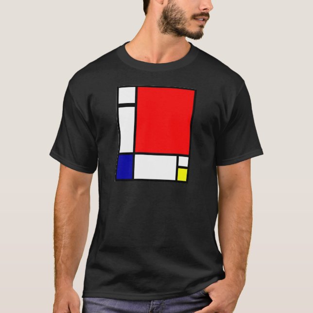 Piet Mondrian - Neoplastic konst Tee Shirt (Framsida)