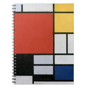 Piet Mondrian Röd Blå Gul Abstrakt Konst Anteckningsbok