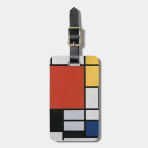 Piet Mondrian Röd Blå Gul Abstrakt Konst Bagagebricka