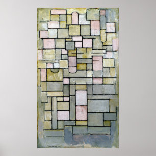 Piet Mondrian-sammansättning 8 Poster