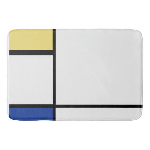 Piet Mondrian - Sammansättning av geometrisk Abstr Badrumsmatta