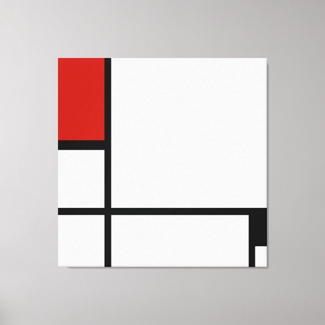 Piet Mondrian - Sammansättning av geometrisk Abstr Canvastryck (Framsida)