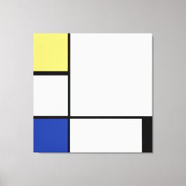 Piet Mondrian - Sammansättning av geometrisk Abstr Canvastryck
