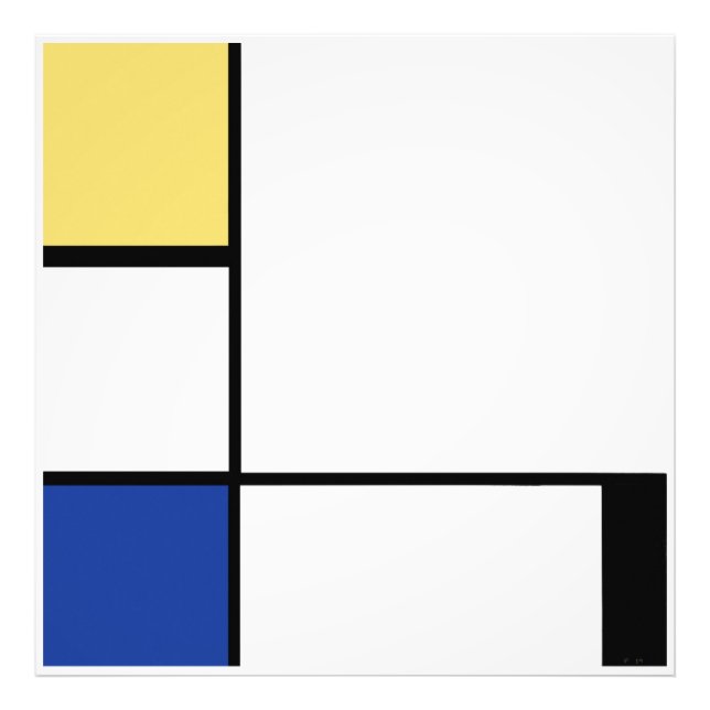 Piet Mondrian - Sammansättning av geometrisk Abstr Fototryck (Framsidan)