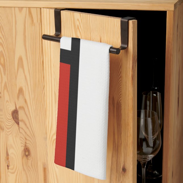 Piet Mondrian - Sammansättning av geometrisk Abstr Kökshandduk (Thirds Fold)