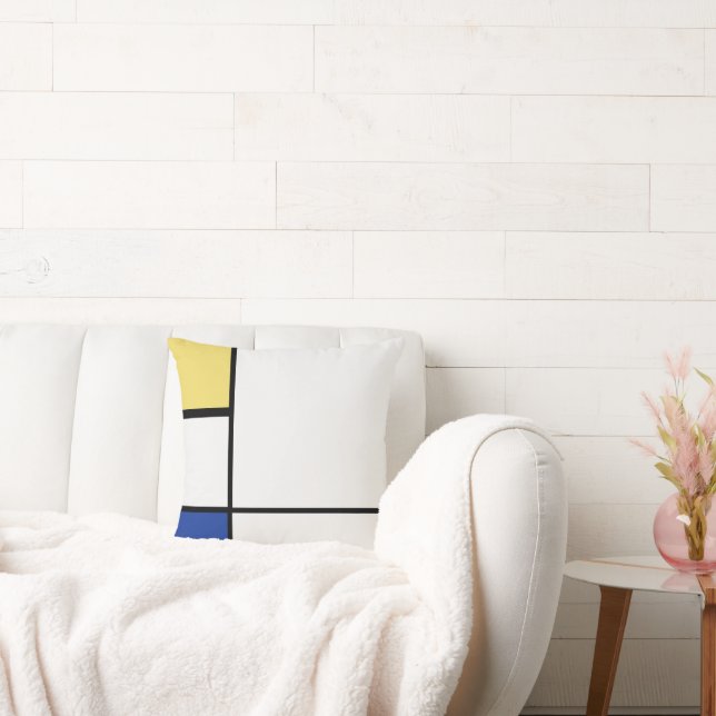 Piet Mondrian - Sammansättning av geometrisk Abstr Kudde (Soffa)