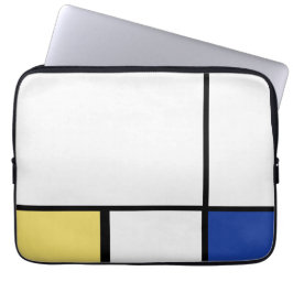 Piet Mondrian - Sammansättning av geometrisk Abstr Laptop Fodral
