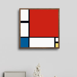 Piet Mondrian - Sammansättning av geometrisk Abstr Poster