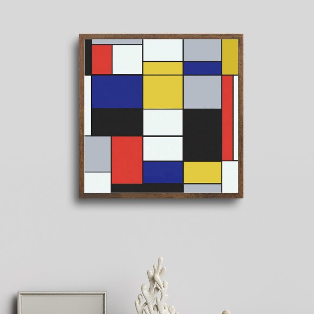 Piet Mondrian - Sammansättning av geometrisk Abstr Poster (Skapare uppladdad)