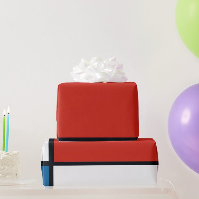 Piet Mondrian - Sammansättning av geometrisk Abstr Presentpapper (Festgåvor)