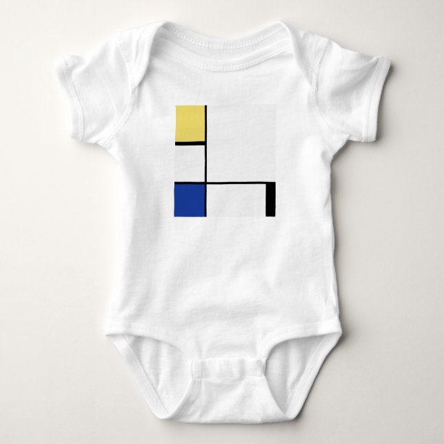 Piet Mondrian - Sammansättning av geometrisk Abstr T Shirt (Framsida)