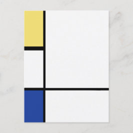Piet Mondrian - Sammansättning av geometrisk Abstr Vykort