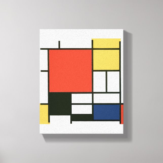 Piet Mondrian - sammansättning Canvastryck (Framsida)