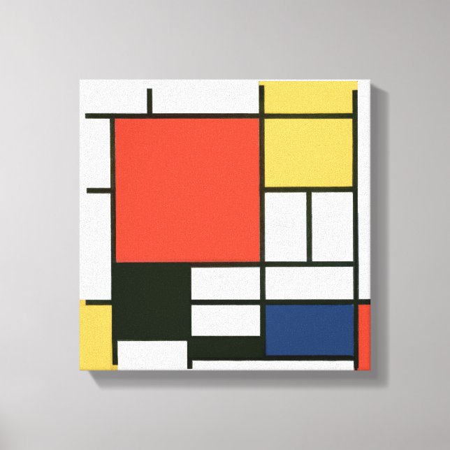 Piet Mondrian - sammansättning Canvastryck (Framsida)