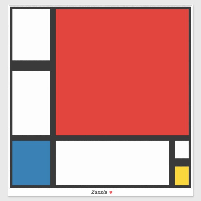 Piet Mondrian, sammansättning ii Klistermärken (Ark)
