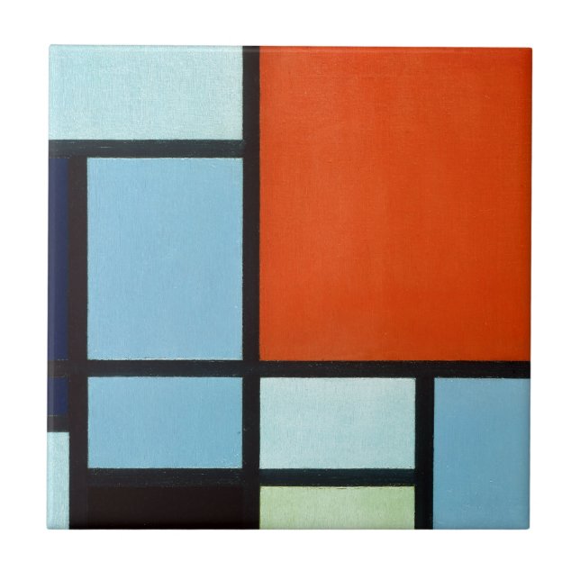 Piet Mondrian sammansättning Kakelplatta (Framsidan)