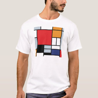 Piet Mondrian - Sammansättning med stor röd Flygpl T-shirt