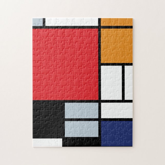 Piet Mondrian - Sammansättning med stora röda Flyg Pussel (Vertikal)