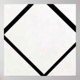 Piet Mondrian-sammansättning nr 1 Lozenge med Fyra Poster