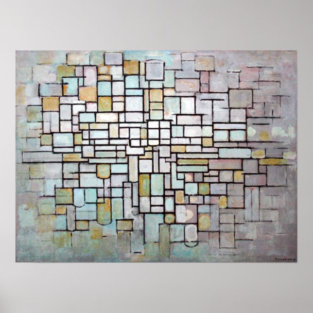 Piet Mondrian-sammansättning nr II Poster (Framsidan)