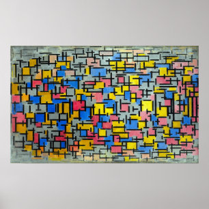 Piet Mondrian-sammansättning Poster