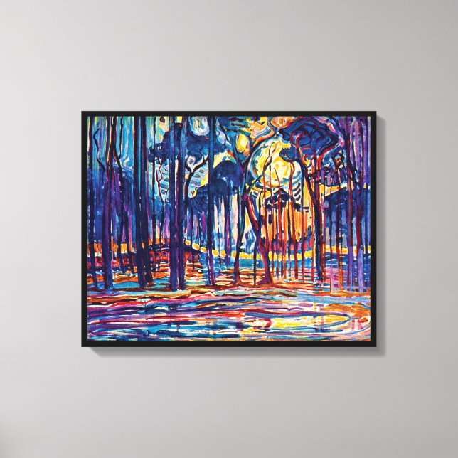 Piet Mondrian - Skog nära Oele Fint konstmålning Canvastryck (Framsida)