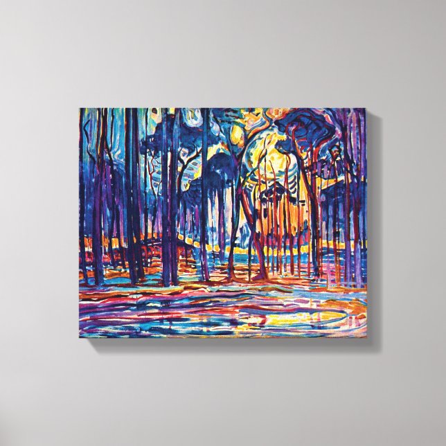 Piet Mondrian - Skog nära Oele Fint konstmålning Canvastryck (Framsida)