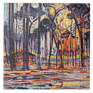 Piet Mondrian, Skog nära Oele, Kakelplatta