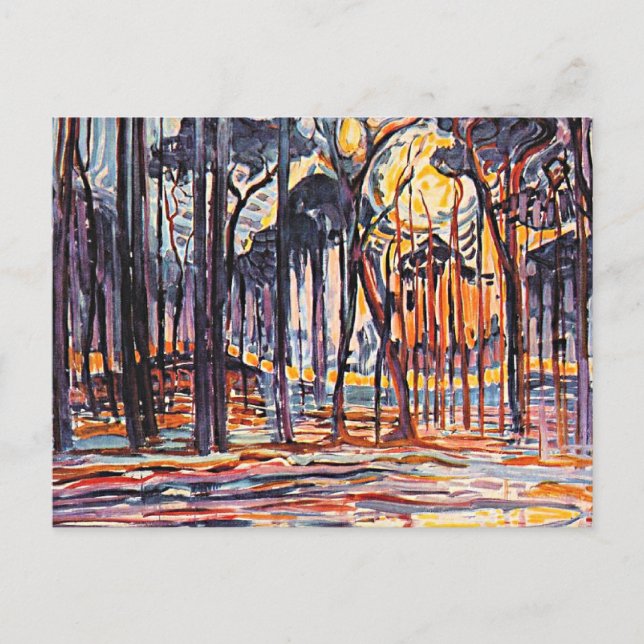 Piet Mondrian, Skog nära Oele, Vykort (Framsida)