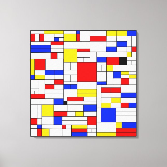 Piet Mondrian Stil Abstrakt Art Canvastryck (Framsida)