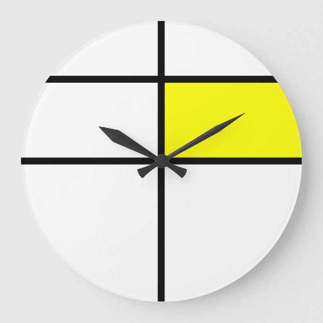 Piet Mondrian stildesign: gult Stor Klocka (Framsida)