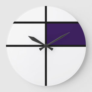 Piet Mondrian stildesign: lilor Stor Klocka