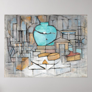 Piet Mondrian still Life med Gingerpot II Poster