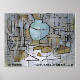 Piet Mondrian still Life med Gingerpot II Poster